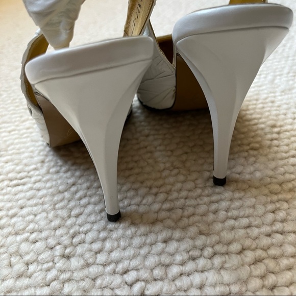 White Slingback Pumps - size 8. - Picture 7 of 9